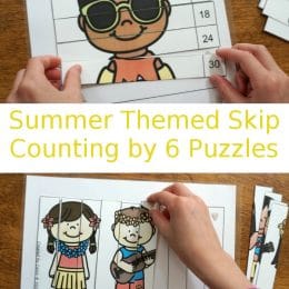 FREE Summer-Themed Skip Counting Puzzles