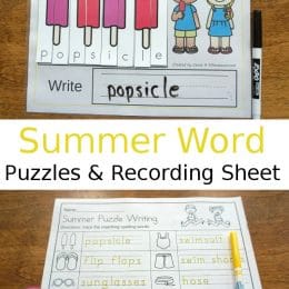 FREE Summer-Themed Spelling Puzzles