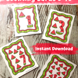 FREE Watermelon Counting Cards