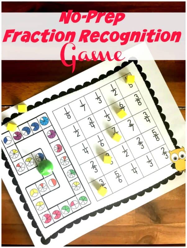 FREE No Prep Fraction Game