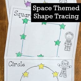 FREE Space Shape Tracing Sheets