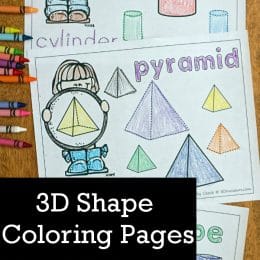 Introduce geometry this year with these 3D Shape Coloring Pages! #fhdhomeschoolers #freehomeschooldeals #homeschooling #hsfreebies #3dshapes