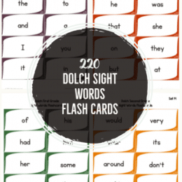 FREE Dolch Sight Words Flash Cards