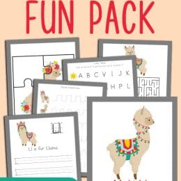 Add a little something different and unique to your homeschool with this Llama Pre-K Fun Pack! #fhdhomeschoolers #freehomeschooldeals #hsdays #homeschooling #homeschoolers