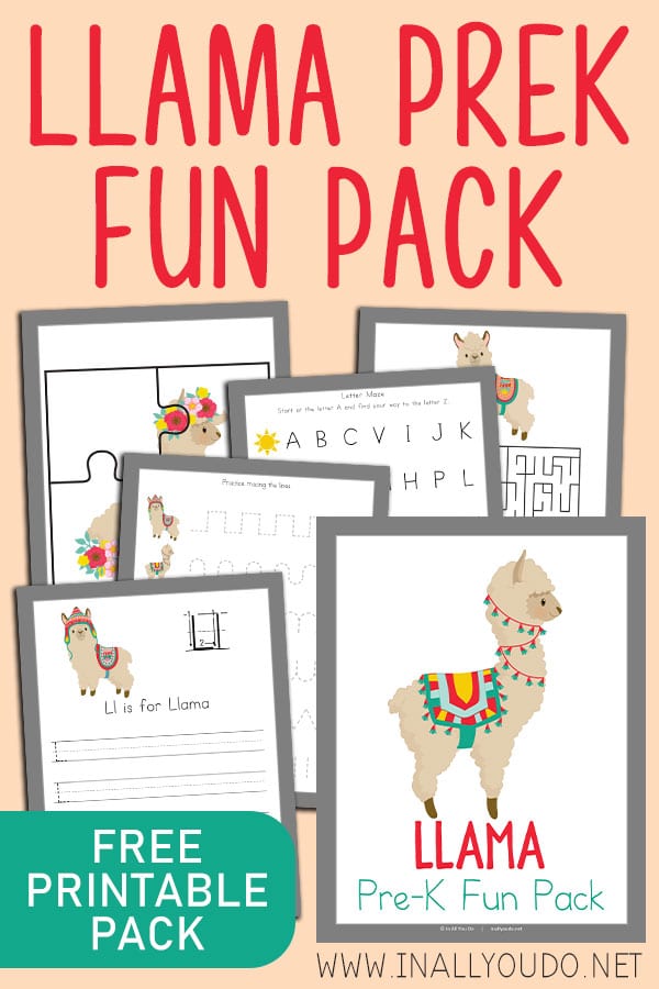 Add a little something different and unique to your homeschool with this Llama Pre-K Fun Pack! #fhdhomeschoolers #freehomeschooldeals #hsdays #homeschooling #homeschoolers