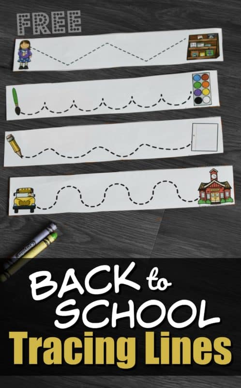 FREE Back to School Tracing Lines