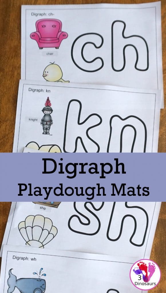 Check out these Digraph Playdough Mats to add to your phonics lessons! #fhdhomeschoolers #freehomeschooldeals #hsfreebies #homeschoolmoms #homeschooling