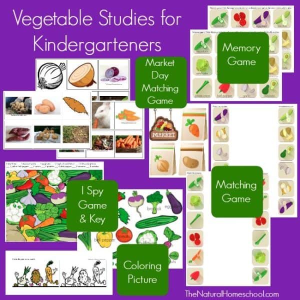 FREE Vegetable Activities for Kindergarteners