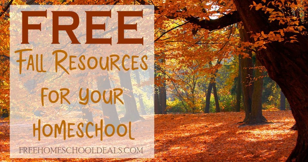 Fall bring cooler temperatures and falling leaves. Bring some of that fall learning inside with these FREE resources! #fall #autumn #homeschoolprintables #freehomeschooldeals