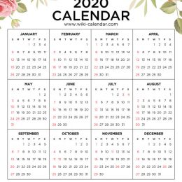 Organize your new year with this FREE 2020 Floral Calendar! #fhdhomeschoolers #freehomeschooldeals #organization #homeschoolmoms #2020