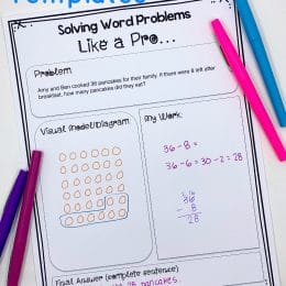 Word problems made easy with these FREE Editable Word Problem Templates! #fhdhomeschoolers #freehomeschooldeals #homeschoolmath #hsfreebies #hsdays