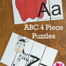 Looking for a fine motor activity? Check out these FREE 4-Piece ABC Puzzles! #fhdhomeschoolers #freehomeschooldeals #fallresources #preschool #finemotorskills