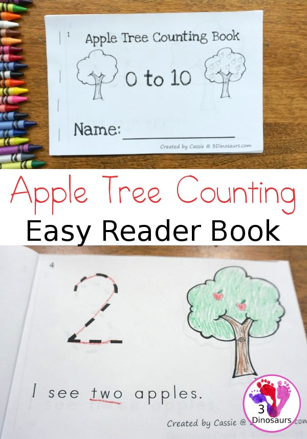 It's apple season! Check out this FREE Apple Tree Counting Easy Reader! #fhdhomeschoolers #freehomeschooldeals #fallresources #preschool #homeschoolinglife