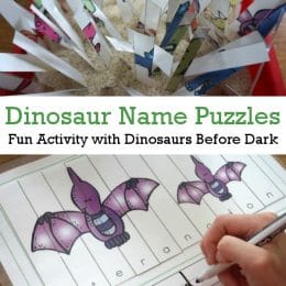 Teaching a dinosaur lover? You'll love these FREE Dinosaur Name Puzzles! #fhdhomeschoolers #freehomeschooldeals #hsfreebies #homeschoolmoms #science