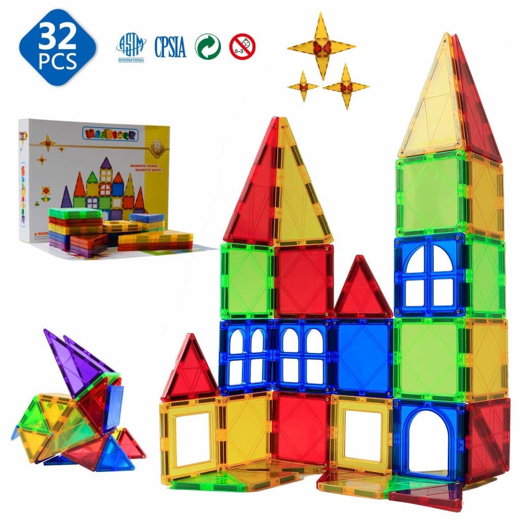 Do your kids love to build and be creative? Give them a new way to build with these 3D Magnetic tiles! Save 50% on the 32-piece set now! #amazondeals #preschoolers #fhdhomeschoolers #freehomeschooldeals