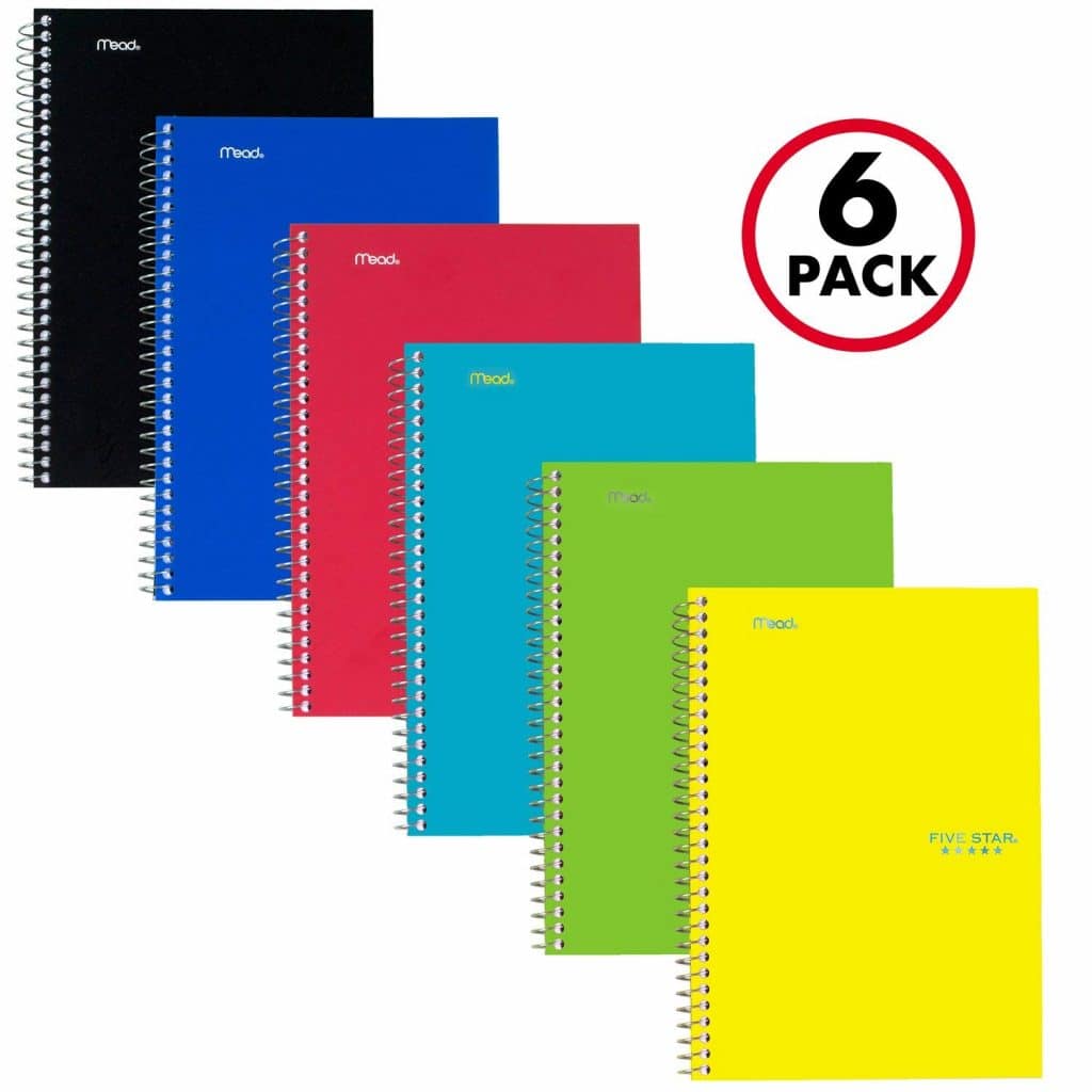 Get 35% Off Spiral Notebooks (6-Pack) on Amazon! #fhdhomeschoolers #freehomeschooldeals #amazondeals #homeschoolinglife #organization 