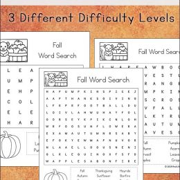 For a lovely, lazy, Fall day, check out these FREE Fall Word Search Sheets! #fhdhomeschoolers #freehomeschooldeals #hsfreebies #homeschoolinglife #fallresources