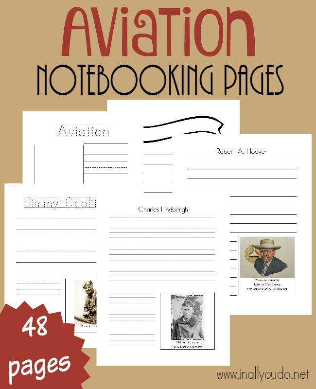 Learn about the Top 10 Aviators with these FREE Notebooking Pages. Perfect to use during National Aviators Month in November. #freehomeschooldeals #fhdhomeschoolers #notebooking #homeschoolers