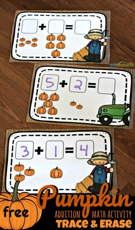 Count pumpkins this Fall with these FREE Pumpkin Math Activity! #fhdhomeschoolers #freehomeschooldeals #fallresources #hsdays #homeschooling