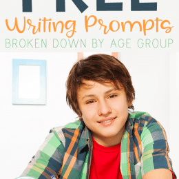 Do your kids struggle with creative writing? Use these FREE writing prompts to get their creativity started! They're even divided up by age group for easy reference! #freehomeschooldeals #fhdhomeschoolers #writingprompts #homeschoolers