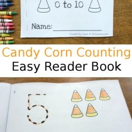 Add the candy theme to your homeschool with this FREE Candy Corn Counting Easy Reader! #fhdhomeschoolers #freehomeschooldeals #fallresources #hsmoms #easyreaders