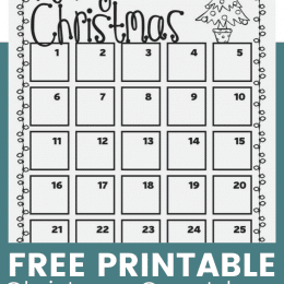 This FREE Printable Christmas Countdown Calendar is blank, so it can be used a variety of ways. Download yours today and start planning! #freehomeschooldeals #fhdhomeschoolers #Christmas #Advent