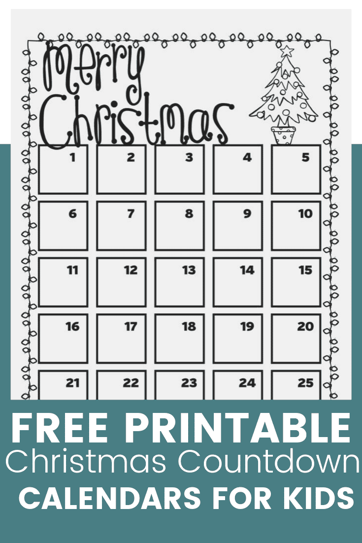 Free Printable Christmas Countdown Calendar | Free Homeschool Deals ©