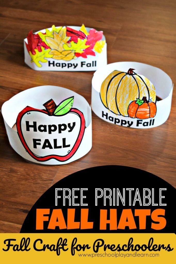 Get creative with these FREE Fall Hats for Preschoolers! #fhdhomeschoolers #freehomeschooldeals #fallresources #preschoolers #homeschoolinglife