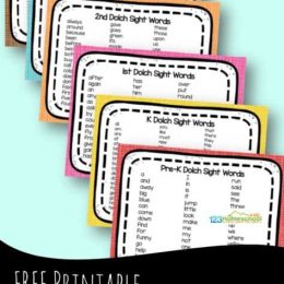 Track your child's progress with these FREE Printable Sight Words Lists! #fhdhomeschoolers #freehomeschooldeals #sightwords #homeschoolinglife #hsmoms