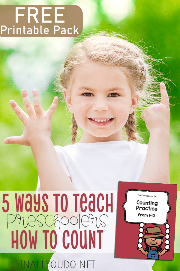 Check out 5 FREE Ways to Teach Preschoolers How to Count + Printable Pack! #fhdhomeschoolers #freehomeschooldeals #preschoolers #homeschoolmath #hsdays