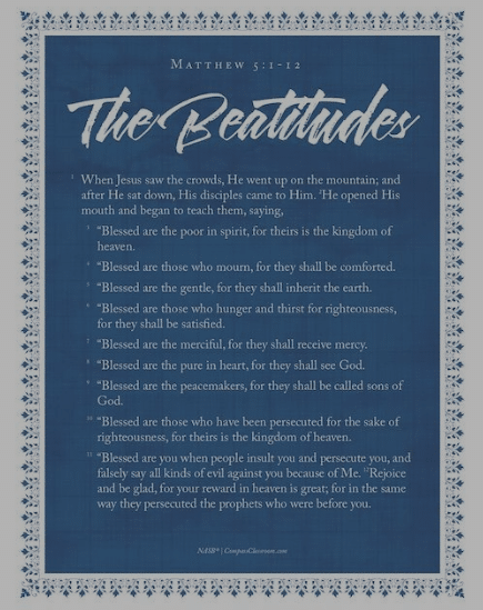 For Christian homeschool families, check out this FREE Beatitudes Poster! #fhdhomeschoolers #freehomeschooldeals #christianhomeschooling #thebeatitudes #hsfamily