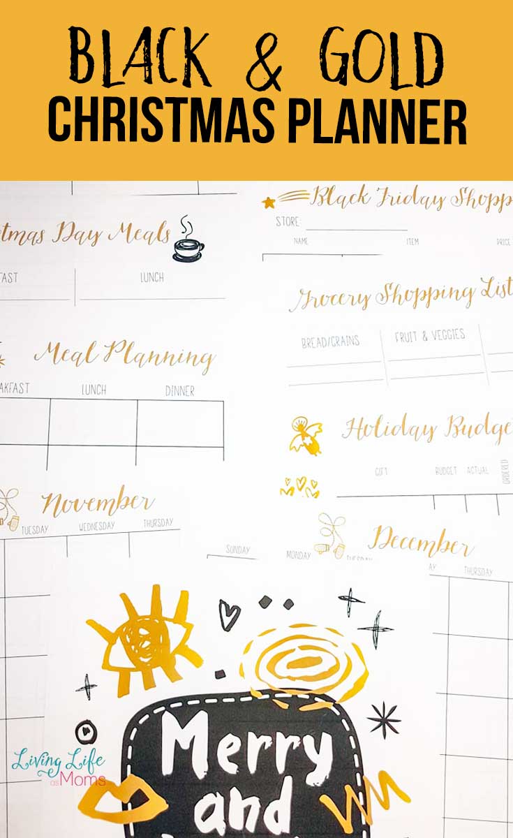 FREE Printable Christmas Planner in Black and Gold | Free Homeschool ...