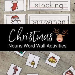Christmas Nouns Word Wall Activities
