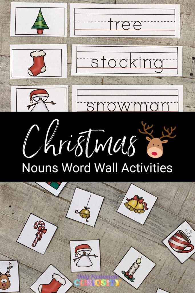 Christmas Nouns Word Wall Activities