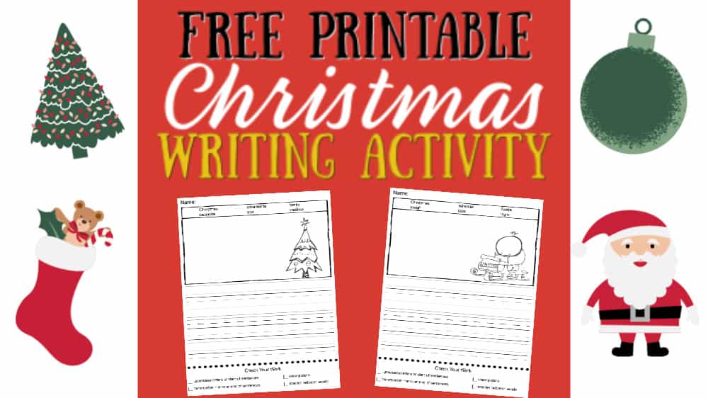 Keep up the writing this holiday with these FREE Elementary Christmas Writing Prompts! #fhdhomeschoolers #freehomeschooldeals #elementarywriting #christmasresources #homeschoolers