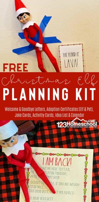 Don't miss grabbing these FREE Elf on the Shelf printable resources to add to your elf's spunky character! #elfontheshelf #fhdhomeschoolers