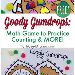 For a little holiday math fun, check out this FREE Goody Gumdrops Counting Game! #fhdhomeschoolers #freehomeschooldeals #hsmoms #holidaymath #christmas