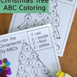 Practice upper and lowercase letters with these FREE Christmas Tree ABC Coloring Pages! #fhdhomeschoolers #freehomeschooldeals #christmas #coloringpages #homeschoolinglife