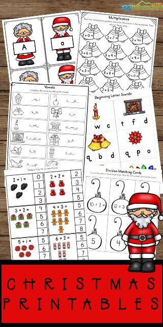 This FREE Christmas printable pack is a great resource for you to get in some learning time for the holidays. #Christmas #fhdhomeschoolers #freehomeschooldeals #christmasprintableworksheets
#christmasworksheets