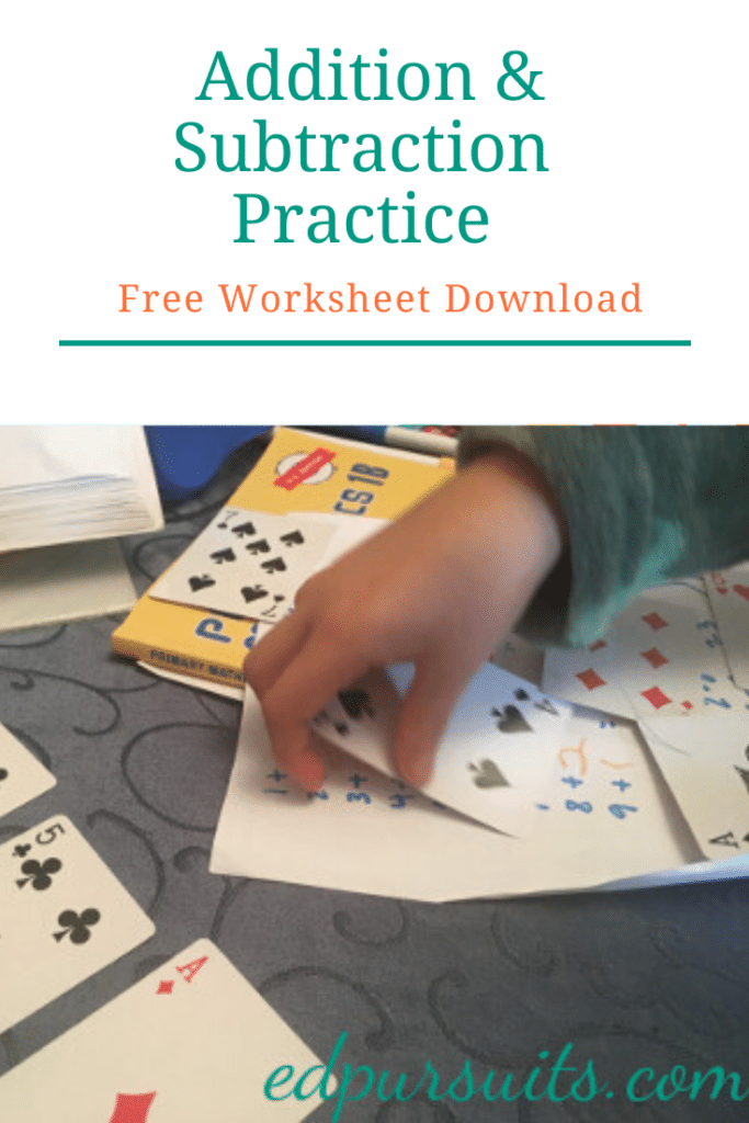 FREE Math Facts Worksheets and Games. #fhdhomeschoolers #freehomeschooldeals #mathfacts #addition #subtraction