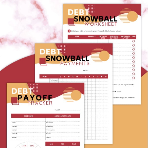 To start debt-free living, check out this FREE Printable Debt Snow Worksheet Set! #fhdhomeschoolers #freehomeschooldeals #hsdays #debtfreeliving #hsmoms