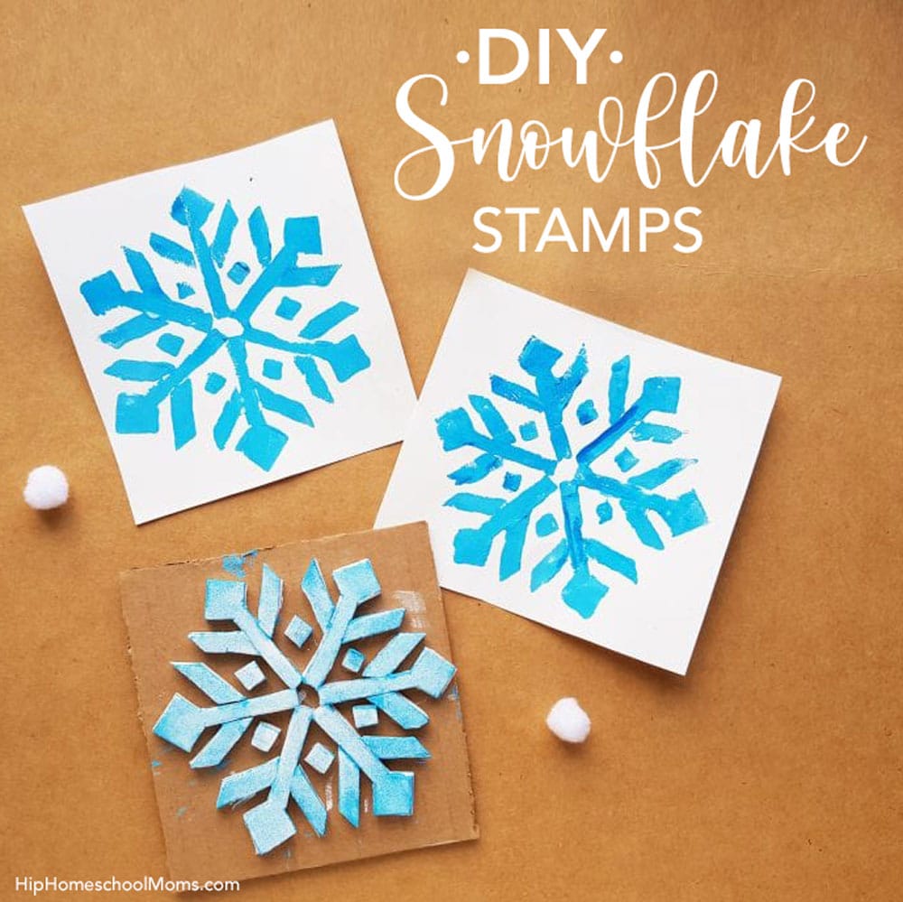 DIY Snowflake Stamps Craft.
#DIYsnowflakestamp
#fhdhomeschoolers #freehomeschooldeals