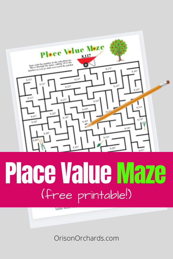 FREE Place Value Printable Maze, #fhdhomeschoolers #freehomeschooldeals #placevaluemaze