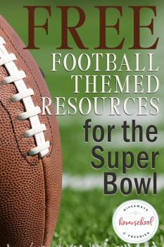 Football Themed Resources for the Super Bowl . #fhdhomeschoolers #freehomeschooldeals #SuperBowlresources #footballpritnables