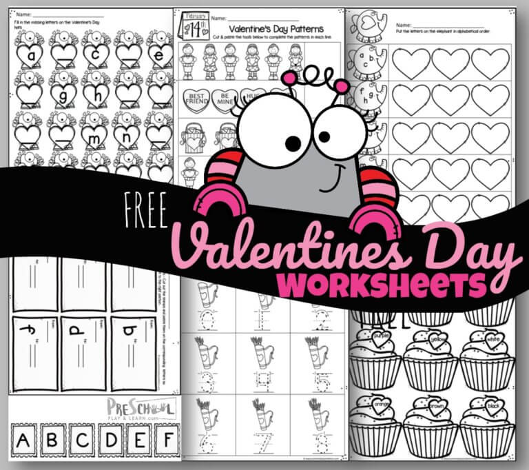 Valentine’s Day FREE Worksheets #fhdhomeschoolers #freehomeschooldeals #mathliteracyworksheets #ValentinesDay