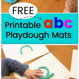 FREE Playdough Mats to Learn the Alphabet. #fhdhomeschoolers #freehomeschooldeals #alphabetplaydoughmats