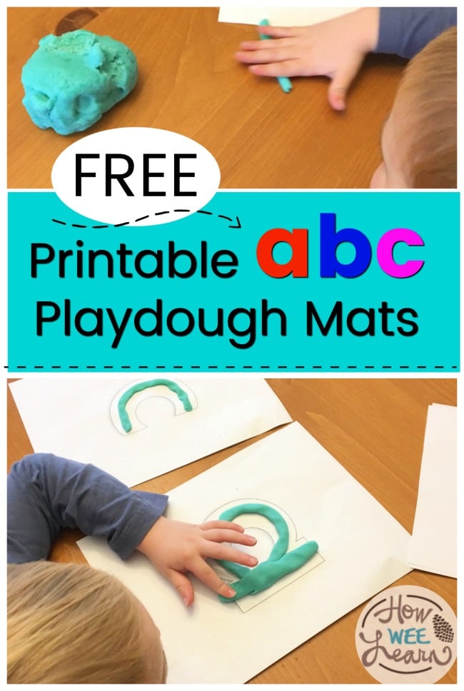 FREE Playdough Mats to Learn the Alphabet. #fhdhomeschoolers #freehomeschooldeals #alphabetplaydoughmats