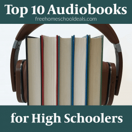 To give your young adult hours of listening fun, check out these Top 10 Audiobooks for High Schoolers! #fhdhomeschoolers #freehomeschooldeals #highschoolers #audiobooks #hsmoms