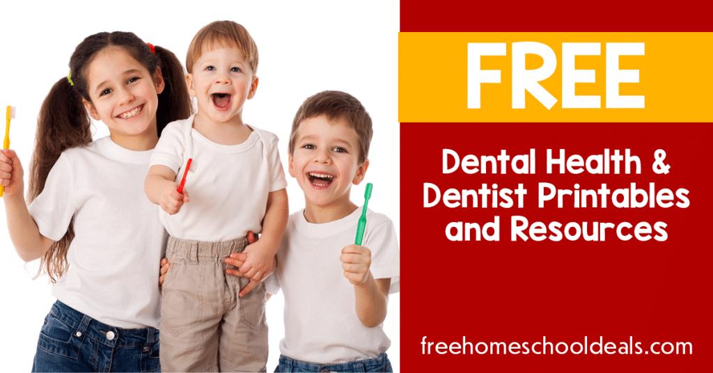 For Dental Health Month, check out these FREE Dentist/Dental Printables for February! #fhdhomeschoolers #freehomeschooldeals #dentalhealthmonth #hsdays #homeschooling