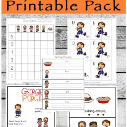 FREE Georgie Porgie Printable Pack.